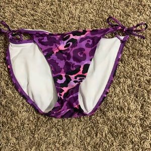Purple cheetah bikini bottoms